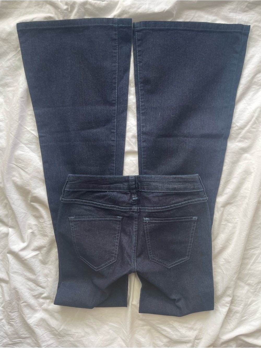 City Streets Navy Flare Jeans - Picture 2 of 4